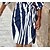 abordables Mini Robes-Mini robe Robe casual Femme Automne Printemps Manches 3/4 - Fendu Imprimer mode Casual Moderne Ligne Col de Chemise 2023 Bleu S M L XL 2XL 3XL