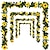 preiswerte Künstliche Blumen-30led 2,4m künstliche Sonnenblumengirlande Seide Kunstblumen Efeublattpflanzen Wohnkultur Blume Wandkranz 240cm