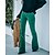 economico Pants-jeans da donna bootcut svasati velluto a coste a tutta lunghezza microelastico vita media festa alla moda vino rosso s m