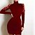 cheap Mini Dresses-Stylish Women&#039;s Turtleneck Bodycon Knit Mini Dress