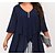 cheap Plus Size Dresses-Women&#039;s Plus Size Striped Holiday Dress Ruched V Neck 3/4 Length Sleeve Casual Spring Fall Date Vacation Midi Dress Dress / Layered / Slim / Print