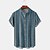 cheap Men&#039;s Shirts-Men&#039;s Shirt Graphic Shirt Turndown Striped Dusty Blue Print Street Daily Button-Down Print Clothing Apparel Fashion Designer Casual Breathable / Short Sleeve / Short Sleeve