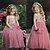 cheap Girls&#039; Dresses-Kids Girls&#039; Dress Floral Sleeveless Tutu Dresses Mesh Print Basic Tutus &amp; Skirts 90% Cotton Maxi Summer 3-10 Years Pink