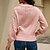 cheap Cardigans-Women&#039;s Cardigan Sweater V Neck Cable Knit Polyester Button Knitted Fall Winter Outdoor Daily Holiday Stylish Casual Soft Long Sleeve Pure Color Black Pink Green S M L