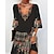 cheap Casual Dresses-Elegant Black Ethnic Mini Dress for Women