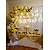 abordables Flores Artificiales-30led 2.4 m guirnalda de girasol artificial seda flores falsas plantas de hoja de hiedra decoración para el hogar flor guirnalda de pared 240 cm