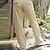 cheap Pants-Men&#039;s Lightweight Linen Cotton Drawstring Beach Pants