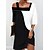 cheap Casual Dresses-Women&#039;s Casual Dress Shift Dress Mini Dress Black Half Sleeve Color Block Patchwork Summer Spring Cold Shoulder Fashion 2023 S M L XL 2XL 3XL