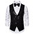 cheap Men's Jewelry-Men's Vest Gilet Wedding Party Party / Evening Going out Streetwear Casual Spring Fall Pocket Polyester Warm Quick Dry Solid Color Single Breasted V Neck Regular Fit Silver Black Red Royal Blue Vest