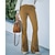economico Pants-jeans da donna bootcut svasati velluto a coste a tutta lunghezza microelastico vita media festa alla moda vino rosso s m