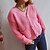 cheap Sweaters-Women&#039;s Cardigan Sweater Jumper Ribbed Knit Pocket Knitted V Neck Pure Color Home Going out Stylish Casual Winter Fall Blue Pink S M L