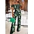 cheap Jumpsuits &amp; Rompers-Women&#039;s Jumpsuit Print Elegant Off Shoulder Straight Daily Holiday Short Sleeve Regular Fit Green S M L Spring