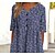 cheap Midi Dresses-Women&#039;s Casual Dress Sheath Dress Midi Dress Blue Black Half Sleeve Floral Button Summer Spring Crew Neck Modern 2023 S M L XL XXL 3XL