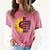 economico T-shirts-Per donna maglietta Di base Stampa Essenziale Floreale Corte Rotonda Estate Standard verde pisello Bianco Blu Rosa Rosa scuro