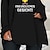 abordables Vestidos Jersey-Mujer Vestido informal Vestido estilo camiseta Negro Manga Larga Estampado Animal Letra Estampado Cuello Barco Invierno Otoño vestido de otoño Vacaciones Casual 2022 S M L XL XXL 3XL