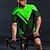 abordables Ropa de ciclismo-21Grams Hombre Manga Corta Maillot de Ciclismo Bicicleta Camiseta con 3 bolsillos traseros Transpirable Secado rápido Dispersor de humedad MTB Bicicleta Montaña Ciclismo Carretera Verde Amarillo Azul
