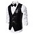 cheap Men's Jewelry-Men's Vest Gilet Wedding Party Party / Evening Going out Streetwear Casual Spring Fall Pocket Polyester Warm Quick Dry Solid Color Single Breasted V Neck Regular Fit Silver Black Red Royal Blue Vest
