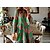 cheap Casual Dresses-Women&#039;s Print Swing Midi Dress Green