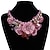 cheap Necklaces-1pc Statement Necklace Bib necklace Women&#039;s Party Special Occasion Birthday Multicolor Braided Bib Synthetic Gemstones Resin Plastic Flower Rainbow / Congratulations / Gift