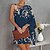cheap Casual Dresses-Woman&#039;s Floral One Shoulder Loose Fit Shift Dress