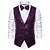 cheap Men's Jewelry-Men's Vest Gilet Wedding Party Party / Evening Going out Streetwear Casual Spring Fall Pocket Polyester Warm Quick Dry Solid Color Single Breasted V Neck Regular Fit Silver Black Red Royal Blue Vest