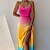 cheap Party Dresses-Women&#039;s Party Dress Slip Dress Midi Dress Yellow Blue Light Blue Color Gradient Sleeveless Spring Summer Backless Party Spaghetti Strap Loose Fit Party 2023 S M L XL