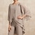cheap Jumpsuits &amp; Rompers-Women&#039;s Jumpsuit Maillard Solid Color Crew Neck Elegant Daily Holiday Straight Regular Fit 3/4 Length Sleeve Khaki S M L Summer Fall