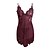 cheap Sale-Women&#039;s Chemises &amp; Negligees Dress Lovers Hot Pure Color Polyester Home Valentine&#039;s Day Straps Sleeveless Backless Spring Summer Black Wine