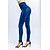 abordables Graphic Chic-Femme Collants Pantalon Toute la longueur Faux denim Haute élasticité Taille haute Mode Casual Fin de semaine Noir Bleu S M