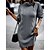 preiswerte Pullover-Damen strickkleid Winter Kleid Etuikleid Midikleid Schwarz Blau Rosa Einfarbig Langarm Winter Herbst gestrickt Casual Rollkragen Lockere Passform Wochenende herbstkleider 2022 S M L XL