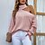 cheap Sweaters-Women&#039;s Pullover Sweater Jumper Jumper Crochet Knit Hollow Out Tunic Turtleneck Solid Color Daily Holiday Stylish Casual Winter Fall leather powder Blue S M L