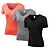 cheap Yoga Tops-Women&#039;s Compression Shirt 3 Pack Short Sleeve Base Layer Top Casual Athleisure Spandex Breathable Quick Dry Lightweight Fitness Gym Workout Running Sportswear Activewear Solid Colored Black / Orange