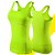 preiswerte Yoga-Tops-Damen Rundhalsausschnitt Mittlere Unterstützung Tank Top Ein-Schulter Feste Farbe Violett Fluoreszenz + grün Fitness Laufen Übergröße Shirt Ärmellos Sport Sportkleidung Mikro-elastisch Komfortabel