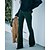 billige Pants-Dame Flared bukser Klokkebund kinesisk Bukser Fløjlscord Vinrød Sort Lyserød Mode Medium Talje Afslappet Weekend Fuld længde Mikroelastisk Vanlig Komfort S M L XL 2XL