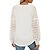 cheap T-Shirts-Women&#039;s Blouse Gray White Black Lace Patchwork Plain Casual Weekend Long Sleeve Round Neck Basic Regular S