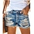 billige Shorts-Dame Jeans Normal Denimstof Vanlig Blå Lyseblå Mode Medium Talje Korte Afslappet Weekend Sommer Forår &amp; Vinter