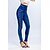 abordables Graphic Chic-Femme Collants Pantalon Toute la longueur Faux denim Haute élasticité Taille haute Mode Casual Fin de semaine Noir Bleu S M