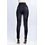 abordables Graphic Chic-Mujer Medias Pantalones Longitud total Denim de imitación Alta elasticidad Alta cintura Moda Casual Fin de semana Negro Azul Piscina S M