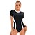 preiswerte Einteiler-Damen UPF50+ Atmungsaktiv Leicht Anti UV Badeanzug Kurzarm Rückenverschluß Bodysuit Badeanzug Patchwork Schwimmen Surfen Strand Wassersport Sommer