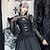 billige Vintage kjoler-Goth Pige Retro / vintage Middelalderkostumer Maskerade Dame Blonder Kostume Årgang Cosplay Langærmet Top Maskerade