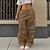 abordables Pants-Femme Pantalon Cargo Polyester Couleur unie Noir Blanche Mode Taille basse Casual Printemps, Août, Hiver, Eté
