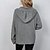 cheap Cardigans-Women&#039;s Cardigan Sweater Hooded Crochet Knit Polyester Button Knitted Hooded Fall Winter Tunic Daily Holiday Date Stylish Casual Soft Long Sleeve Solid Color Black White Gray S M L