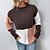 cheap Sweaters-Women&#039;s Pullover Sweater Jumper Jumper Ribbed Knit Patchwork Knitted Color Block Turtleneck Stylish Casual Outdoor Daily Fall Winter Navy Blue Green S M L