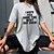 billige T-shirts-Dame T skjorte Svart Hvit Rosa Grafisk Avslappet Daglig Kortermet Rund hals Grunnleggende Bomull Normal Løstsittende Maling S