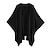 cheap Women&#039;s Coats &amp; Jackets-Women&#039;s Cloak / Capes Oversize Stylish Casual Daily Street Style Street Daily Vacation Going out Coat Regular Polyester Black Gray Yellow Cardigan Fall Winter V Neck Regular Fit S M L XL