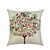 cheap Bottoms-Set of 6 Botanical Bohemian Style Retro Cotton Faux Linen Decorative Square Throw Pillow Covers Set Cushion Case for Sofa Bedroom Car Outdoor Cushion for Sofa Couch Bed Chair