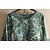 cheap T-Shirts-Women&#039;s Plus Size Shirt Blouse Green Floral Print 3/4 Length Sleeve Daily Vacation Weekend Vintage Holiday Casual Crew Neck Regular Fit Summer Spring