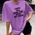 economico T-shirts-Per donna maglietta Nero Bianco Rosa Pop art Informale Giornaliero Manica corta Rotonda Essenziale Cotone Standard Morbido Pittura S