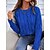 cheap Sweaters-Women&#039;s Pullover Sweater Jumper Cable Knit Knitted Crew Neck Pure Color Daily Holiday Stylish Casual Fall Winter Green Blue S M L / Long Sleeve