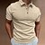 cheap 3D Polos-Men&#039;s Casual Solid Waffle Polo Shirt